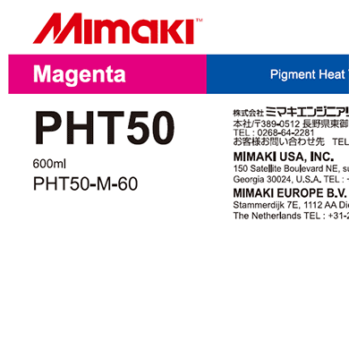 Mimaki PHT50 - Heat Transfer Pigment Magenta Ink (600ml)