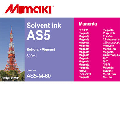 Mimaki AS5 - Solvent Magenta Ink (600ml)