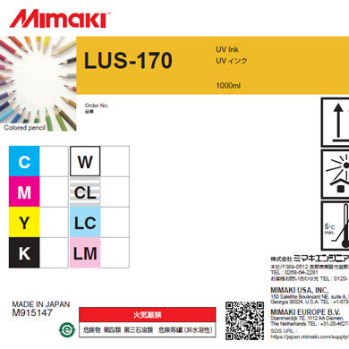 Mimaki LUS-170 - Curable Yellow Ink Bottle (1L)