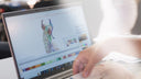 The Coloreel colouring software assigning colours to a design